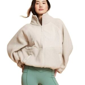 Blogilates Cream Campfire Fleece Jacket